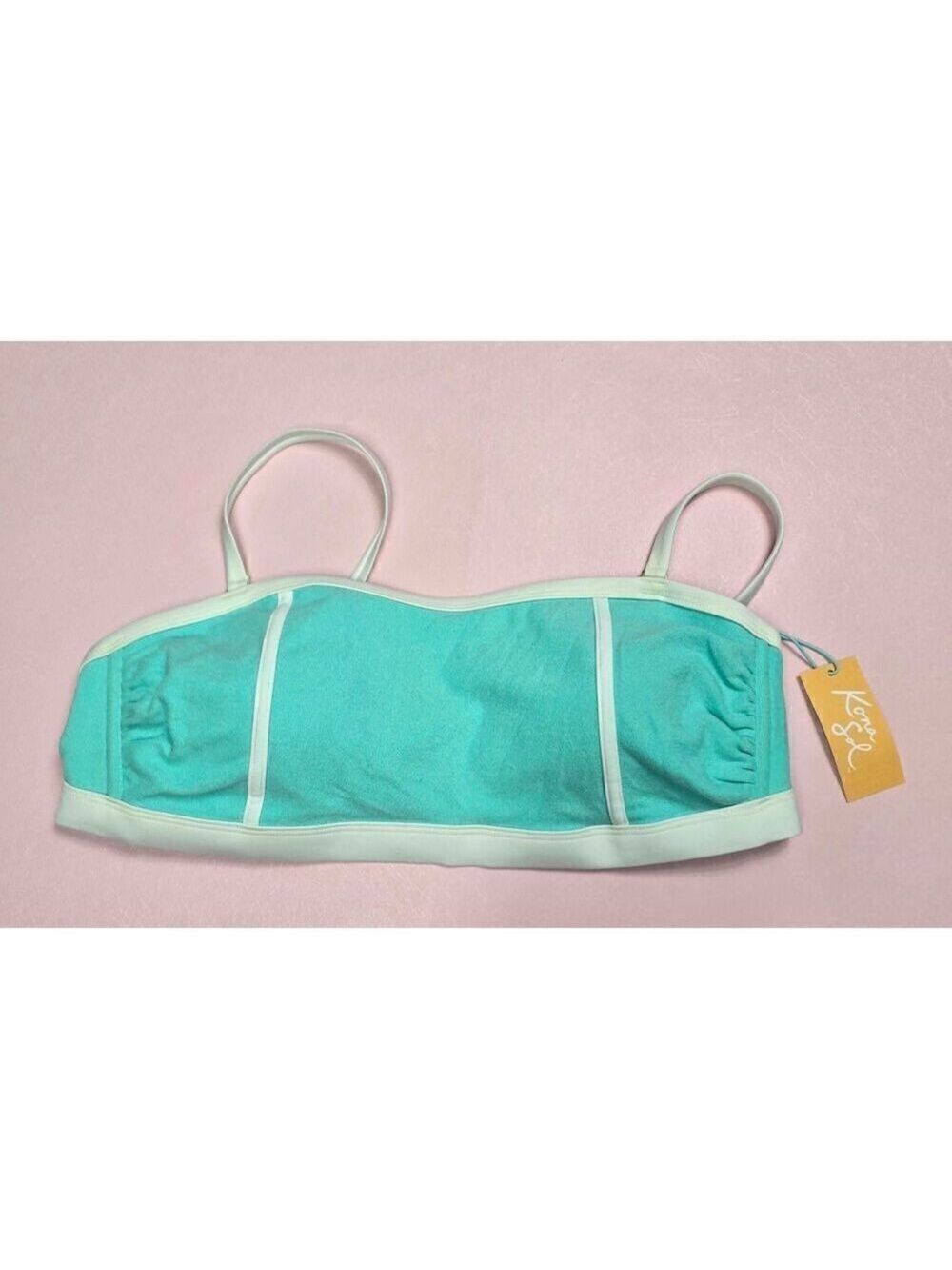Kona Sol Terry Cloth Bandeau Bikini Top 2X
